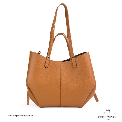 Poseta Piele Mirai - CAMEL - Img 3