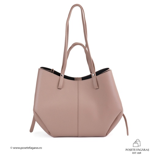 Poseta Piele Mirai - ROZ-PUDRA - Img 3