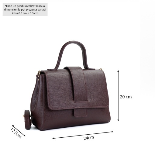 Poseta Piele Olivia - BORDO - Img 5