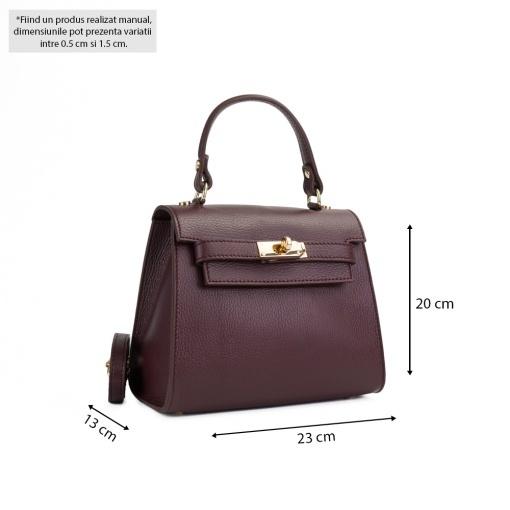 Poseta Piele Thea - BORDO - Img 5