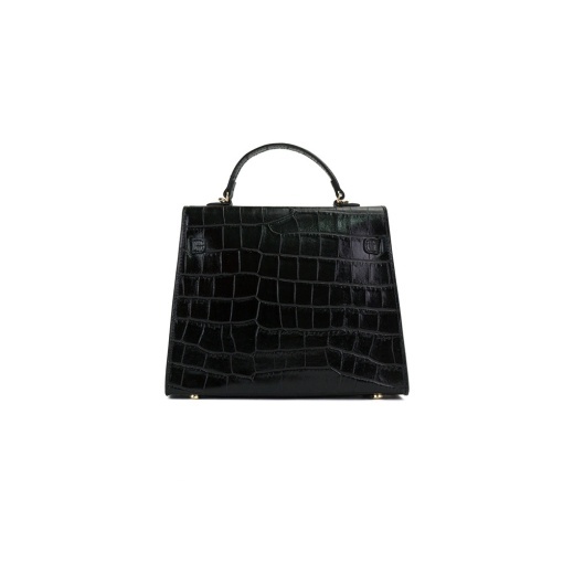 Poseta Piele Thea Croco Baby - NEGRU - Img 3