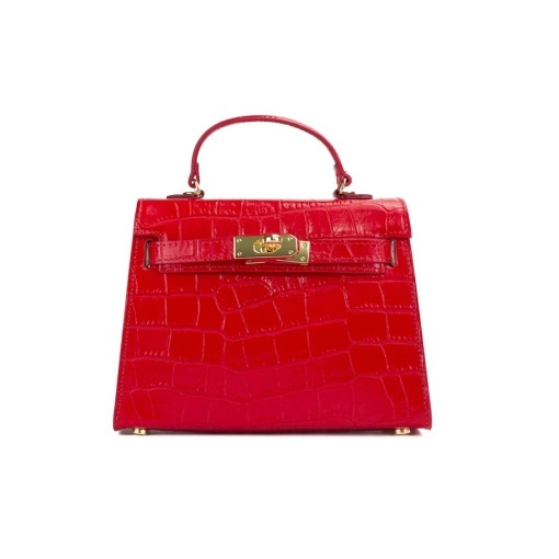 Poseta Piele Thea Croco Mini - ROSU - Img 2