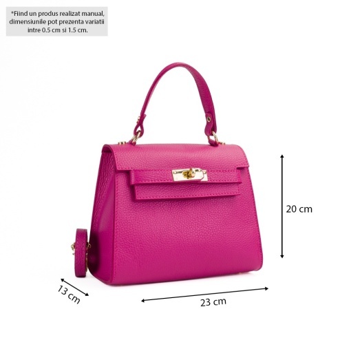 Poseta Piele Thea - FUCSIA - Img 5