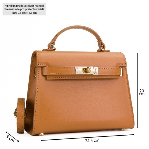Poseta Piele Thea Slim - CAMEL - Img 5