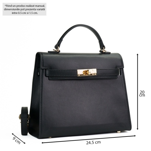 Poseta Piele Thea Slim - NEGRU - Img 5