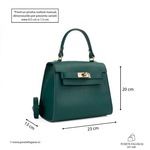 Poseta Piele Thea - VERDE SMARALD - Img 5