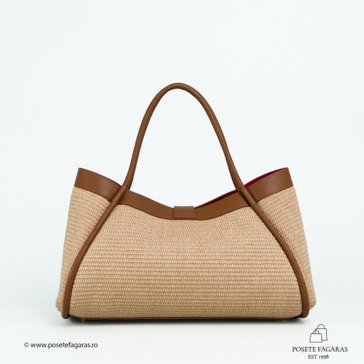 Poseta Lima - Piele &amp; Rafie - CONIAC - Img 3