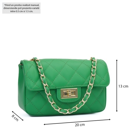 Poseta Piele Baby Ruby Resigilata - VERDE - Img 5