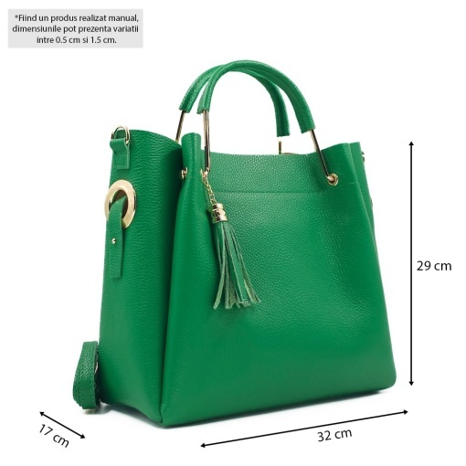 Poseta Piele Bryna - VERDE - Img 5
