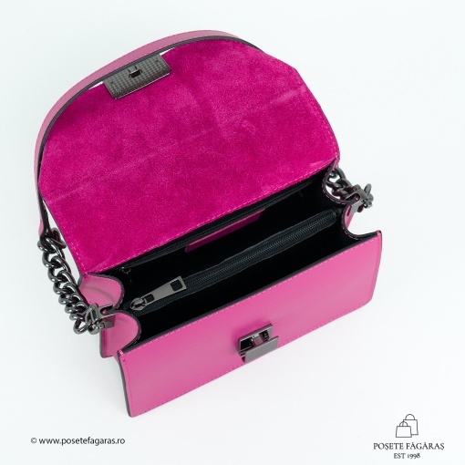 Poseta Piele Emilia - FUCSIA - Img 4
