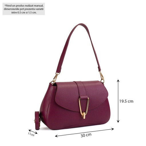 Poseta Piele Emily - BORDO - Img 5