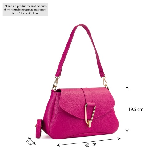 Poseta Piele Emily - FUCSIA - Img 5