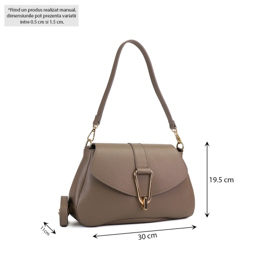 Poseta Piele Emily - TAUPE - Img 5