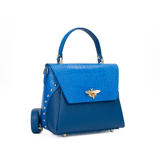 Poseta Piele Eveline - ALBASTRU