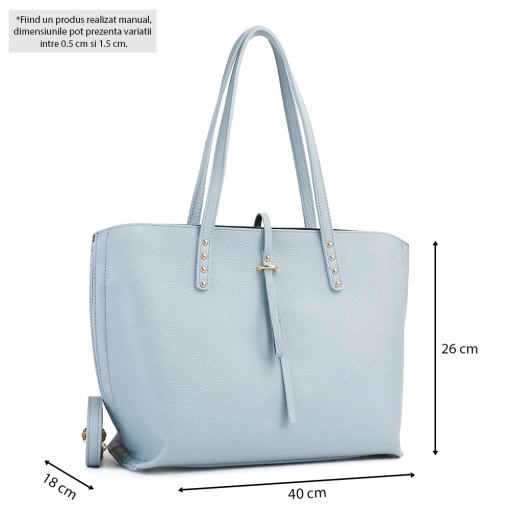 Poseta Piele Isabelle - BLEU - Img 5