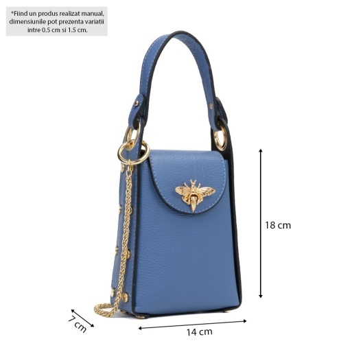 Poseta Piele Lia - BLEU-INCHIS - Img 5