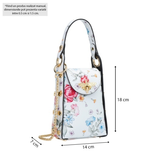 Poseta Piele Lia - FLORAL - Img 5
