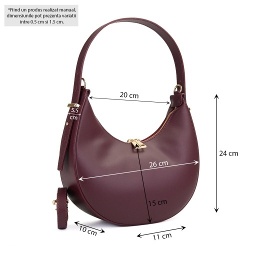 Poseta Piele Louna - BORDO - Img 6