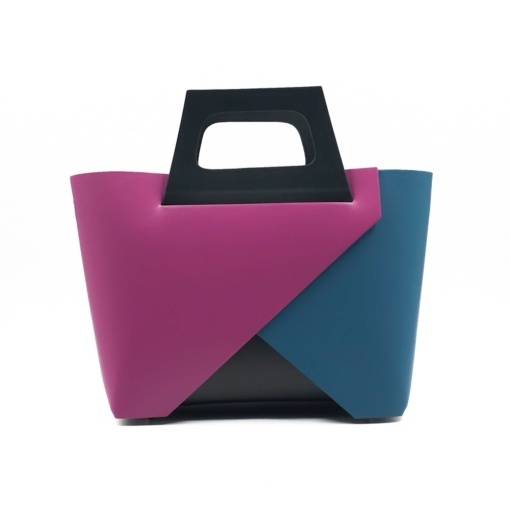 Poseta Piele Mathilda - FUCSIA-ALBASTRU - Img 2