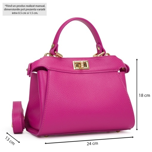 Poseta Piele Mini Otilia - FUCSIA - Img 5