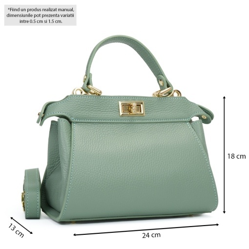 Poseta Piele Mini Otilia - MENTA - Img 5