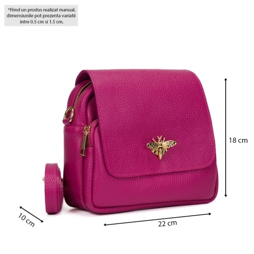 Poseta Piele Simone - FUCSIA - Img 5