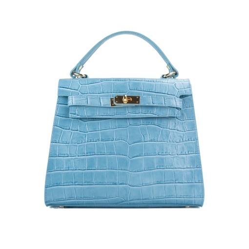 Poseta Piele Teresa - CROCO-BLEU - Img 2