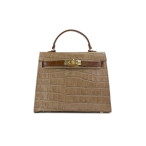 Poseta Piele Thea Croco Mini - CREM-CONIAC - Img 2