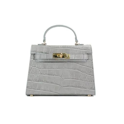 Poseta Piele Thea Croco Mini - GRI - Img 2