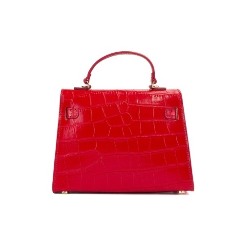 Poseta Piele Thea Croco Mini - ROSU - Img 3