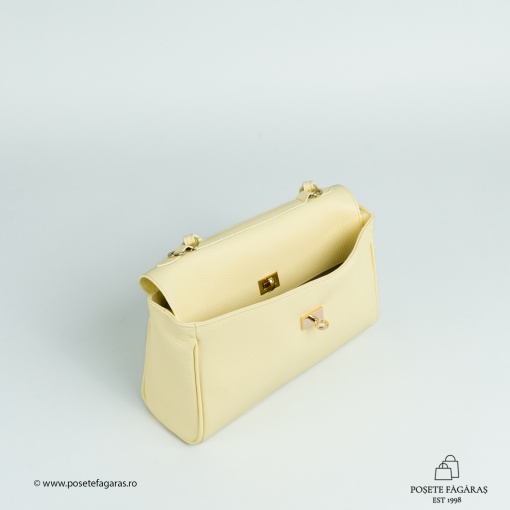 Poseta Piele Victoria - GALBEN - Img 4