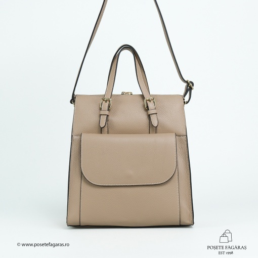 Rucsac Piele Alessa - CREM - Img 2