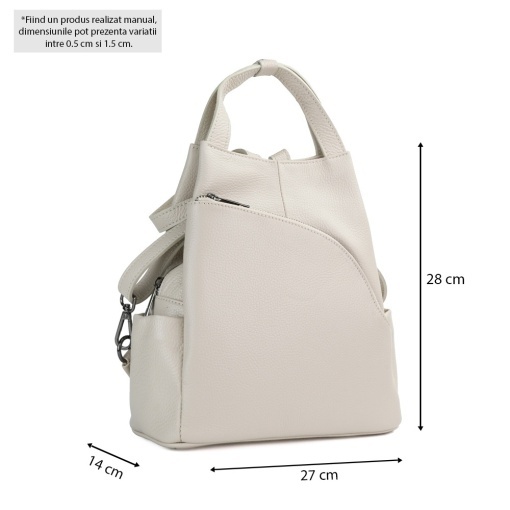 Rucsac Piele Charlene - BEJ - Img 4