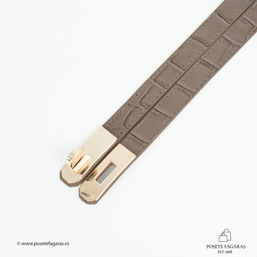 Curea Piele Croco - TAUPE - Img 3