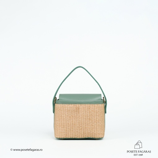 Poseta Linda - Piele &amp; Rafie - MENTA - Img 3