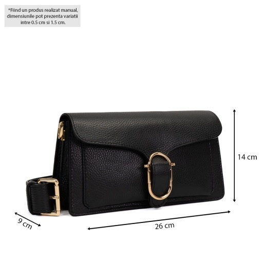 Poseta Piele Anabelle - NEGRU - Img 5