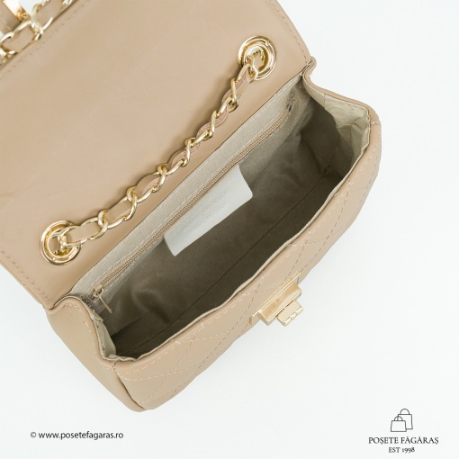 Poseta Piele Baby Ruby - CREM-INCHIS - Img 4