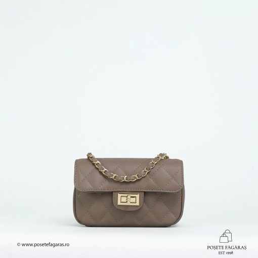 Poseta Piele Baby Ruby - TAUPE - Img 3