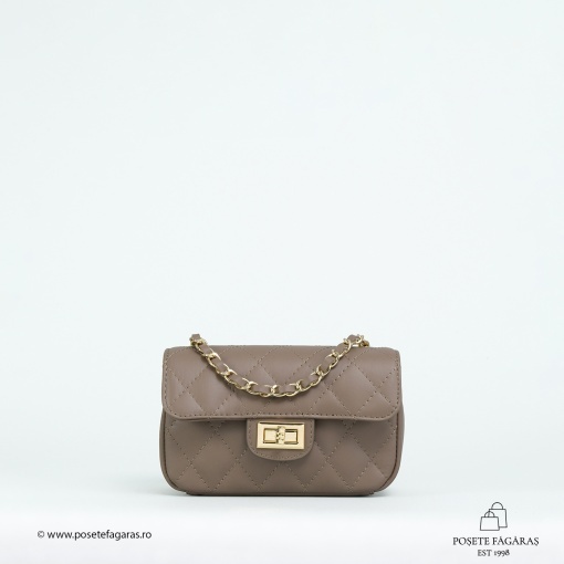 Poseta Piele Baby Ruby - TAUPE - Img 2