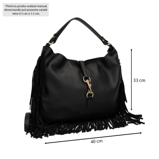 Poseta Piele Bonnie - NEGRU - Img 5