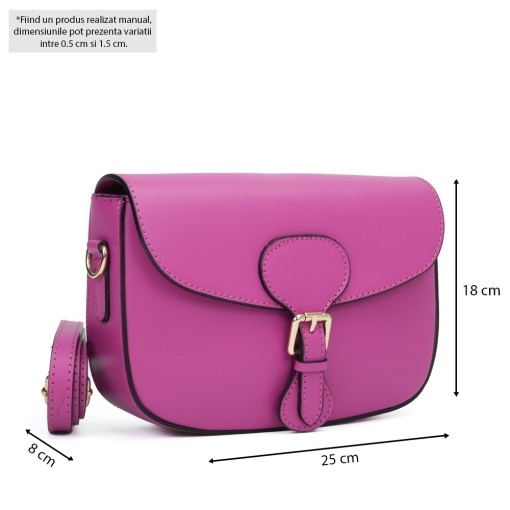 Poseta Piele Jamila - FUCSIA - Img 5
