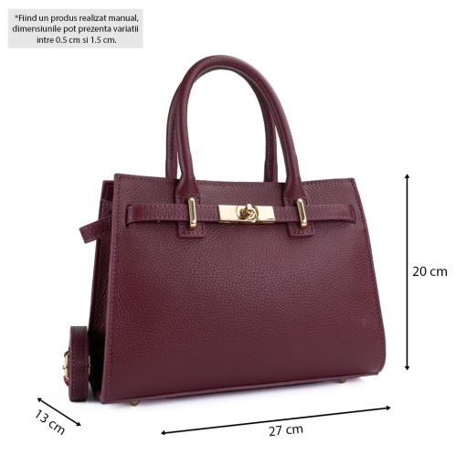 Poseta Piele Louise - BORDO - Img 5