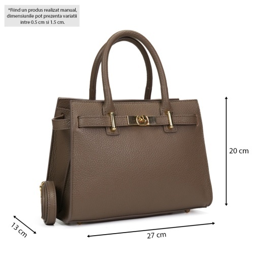 Poseta Piele Louise - TAUPE - Img 5