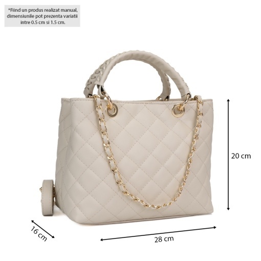 Poseta Piele Mini Georgie - BEJ - Img 5