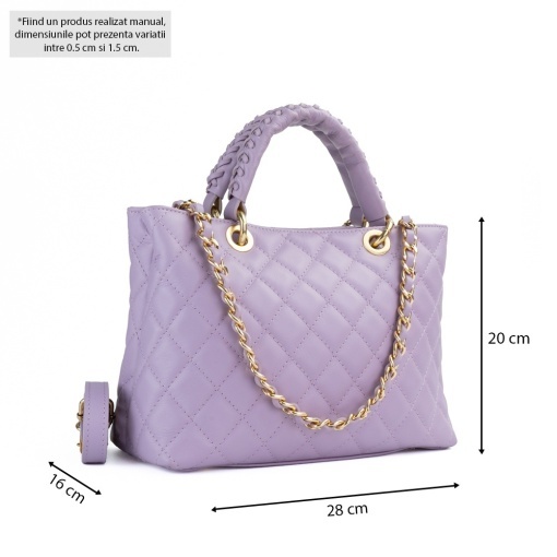 Poseta Piele Mini Georgie - LILA - Img 5