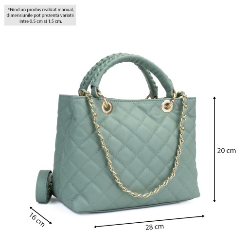 Poseta Piele Mini Georgie - MENTA - Img 5