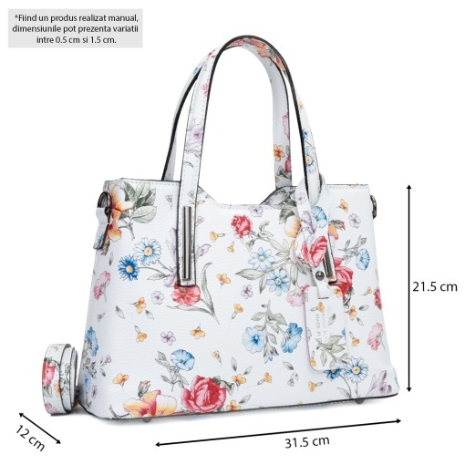 Poseta Piele Mini Michelle - FLORAL - Img 5