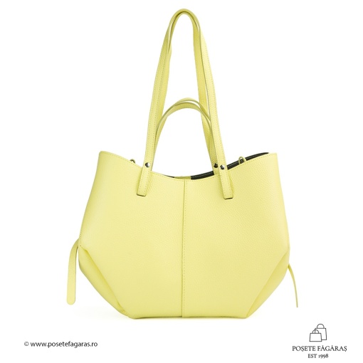 Poseta Piele Mirai - GALBEN - Img 3