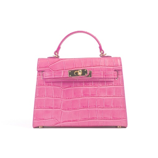 Poseta Piele Thea Croco - ROZ-BOMBON - Img 2