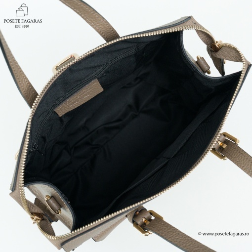Rucsac Piele Alessa - TAUPE - Img 4